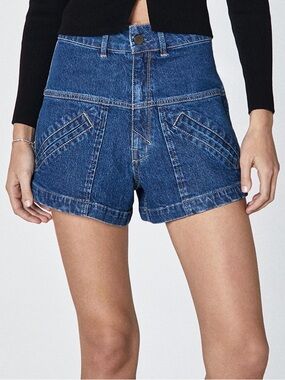 NWOT Unpublished Nora High Rise A-Line Denim Shorts